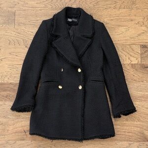 ZARA Tweed Long Coat